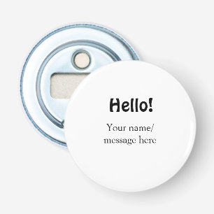 Hello add name message simple minimal business tem bottle opener