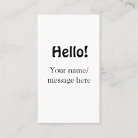 Hello add name message simple minimal business tem