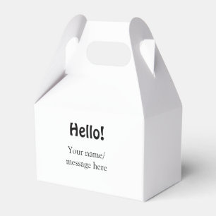 Hello add name message simple minimal business tem favour box
