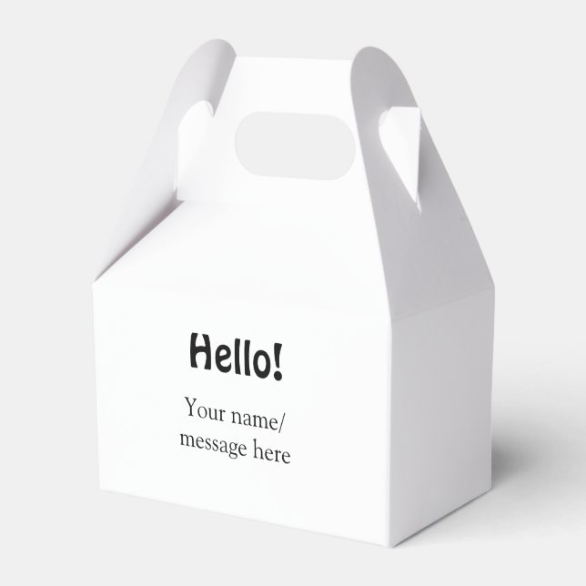 Hello add name message simple minimal business tem favour box (Front Side)