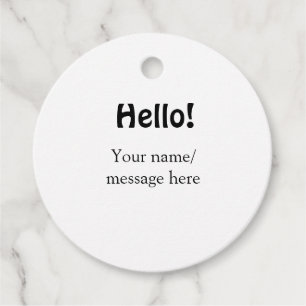 Hello add name message simple minimal business tem favour tags