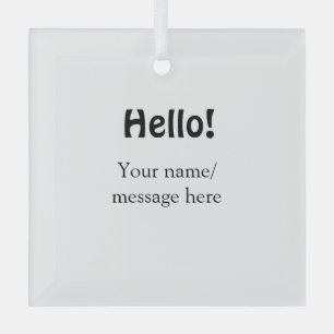 Hello add name message simple minimal business tem glass tree decoration