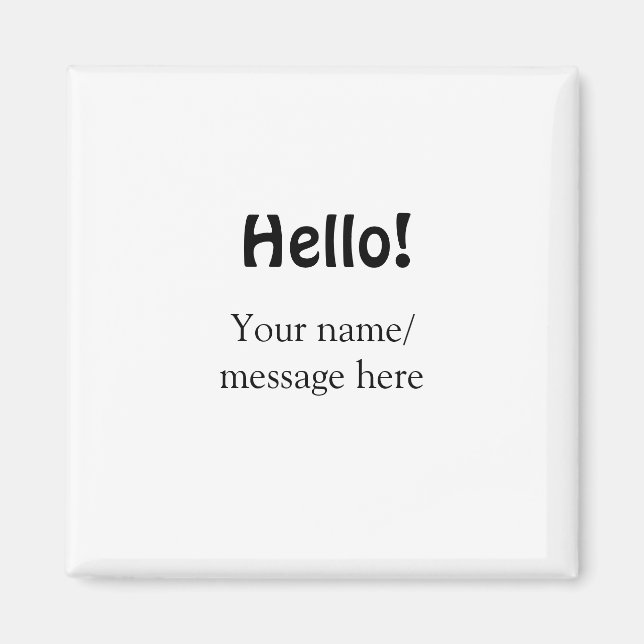 Hello add name message simple minimal business tem magnet (Front)