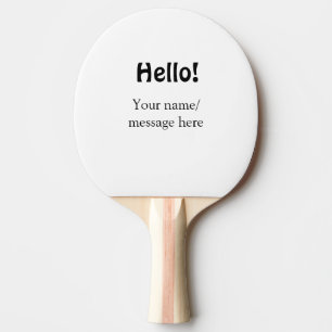 Hello add name message simple minimal business tem ping pong paddle