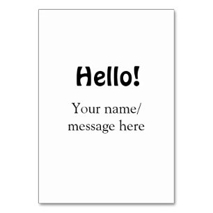 Hello add name message simple minimal business tem table number