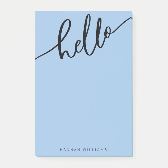 HELLO Add Your Name Post-it Notes (Front)