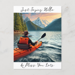 Hello and Miss You Lots   Keeping in Touch Postcard