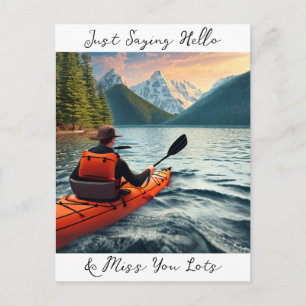 Hello and Miss You Lots   Keeping in Touch Postcard