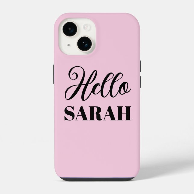 Hello and your name iPhone case (Back)