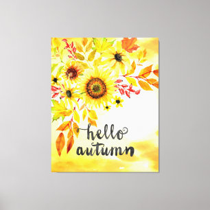 Hello autumn canvas print