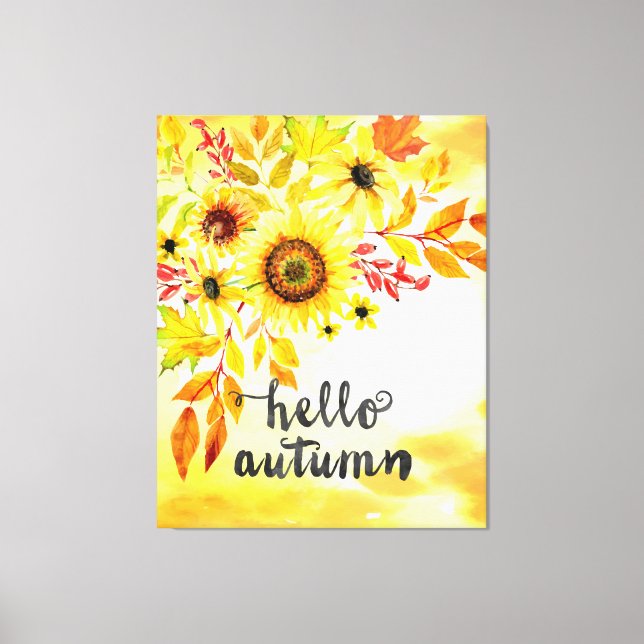 Hello autumn canvas print (Front)
