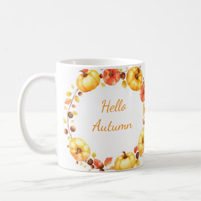 Hello Autumn Coffee Mug (Left)