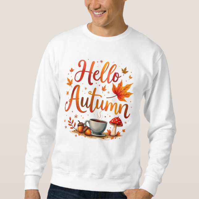 Hello Autumn, cosy nostalgia Sweatshirt (Front)