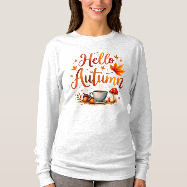 Hello Autumn, cosy nostalgia T-Shirt (Front)