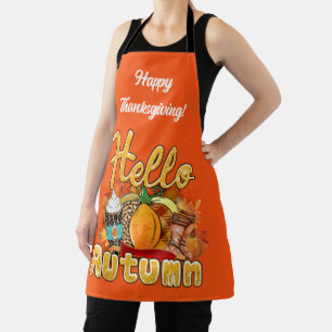 Hello Autumn Customise Text and Colour Apron