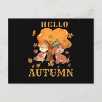 Hello Autumn - Dog Cat Tree Foliage Autumn Leaves
