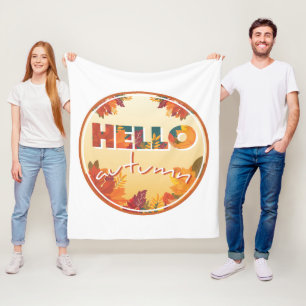 Hello Autumn Fleece Blanket