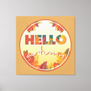 Hello Autumn, Flowers, poster, canvas print