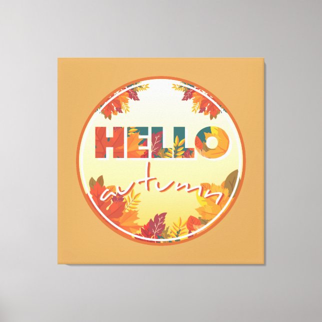 Hello Autumn, Flowers, poster, canvas print (Front)