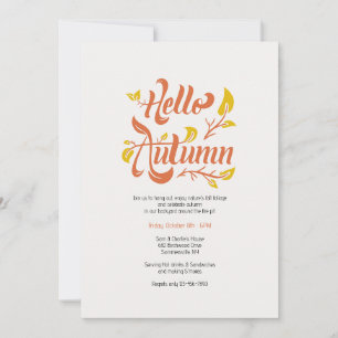 Hello Autumn Invitation