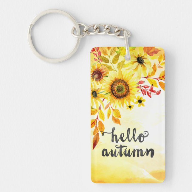 Hello autumn key ring (Front)