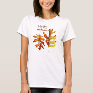 Hello Autumn Leaves Beautiful Nature Lover T-Shirt