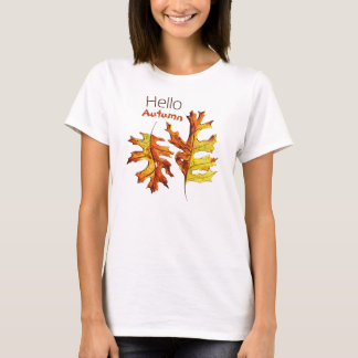 Hello Autumn Leaves Beautiful Nature Lover T-Shirt