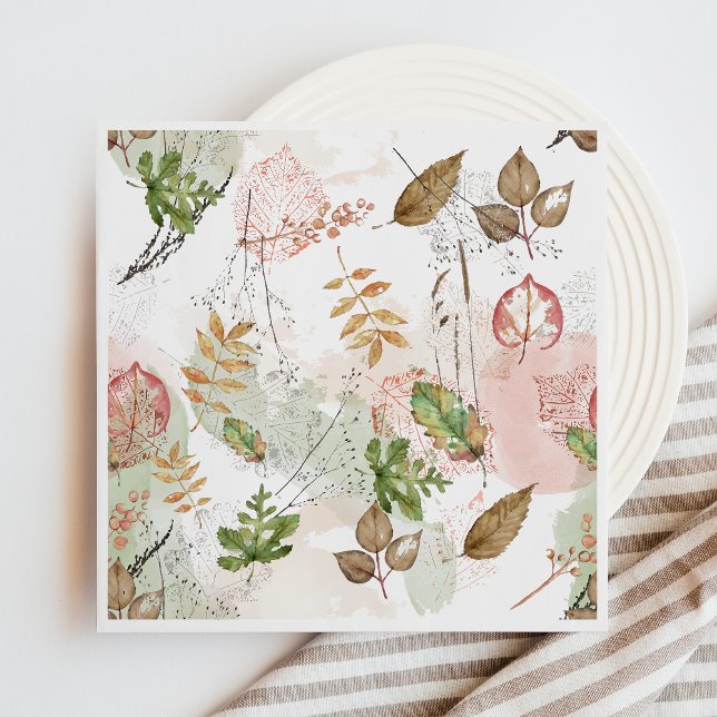 Hello Autumn Leaves Napkin (Creator Uploaded)