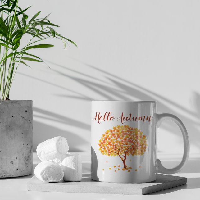 Hello Autumn Maple Tree Coffee Mug (Creator Uploaded)