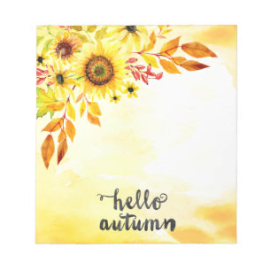 Hello autumn notepad