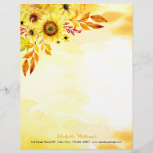 Hello autumn personalised letterhead