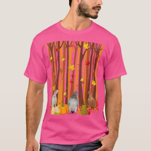 Hello Autumn Pigeon Maple Leaf Fall Pumpkin Mens W T-Shirt