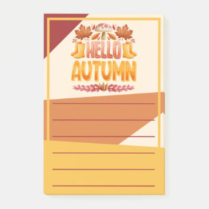 Hello Autumn Post-It Notes