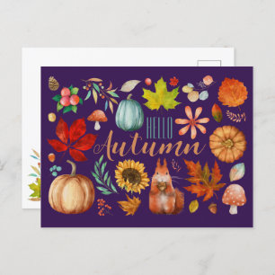 Hello Autumn  Postcard