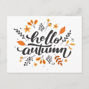 Hello Autumn Postcard