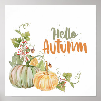 Hello Autumn Print, Value Poster Paper (Matte)