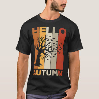 Hello Autumn Retro Vintage Design for Fall lovers T-Shirt