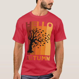 Hello Autumn Retro Vintage Design for Fall lovers T-Shirt