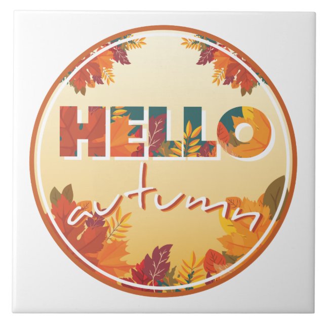 Hello Autumn Tile (Front)