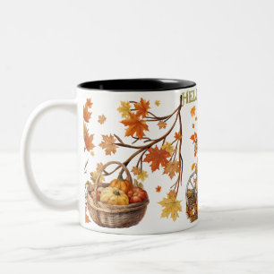 Hello Autumn Two-Tone Coffee Mug