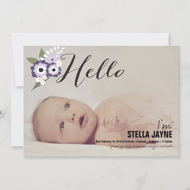Hello Baby | Baby Announcement (Front)
