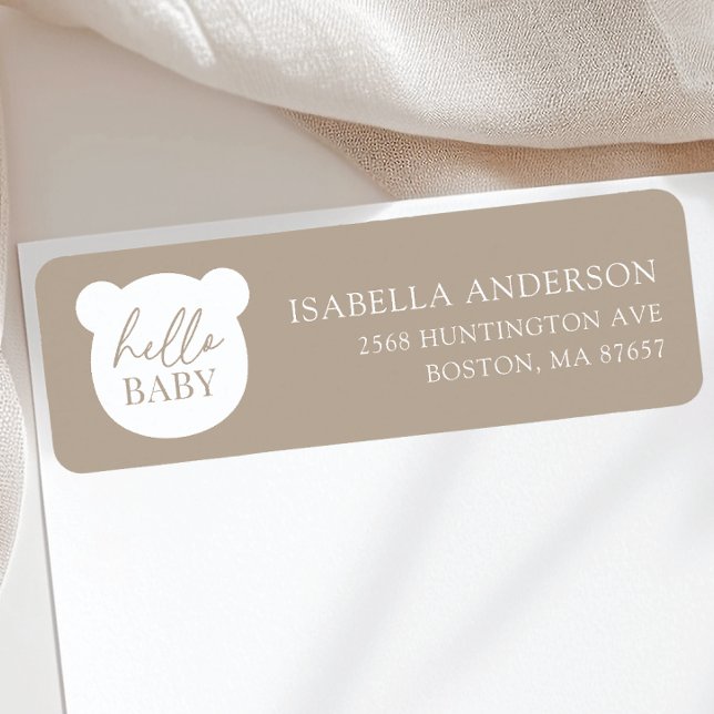 Hello Baby Bear Baby Shower Address (Creator Uploaded)