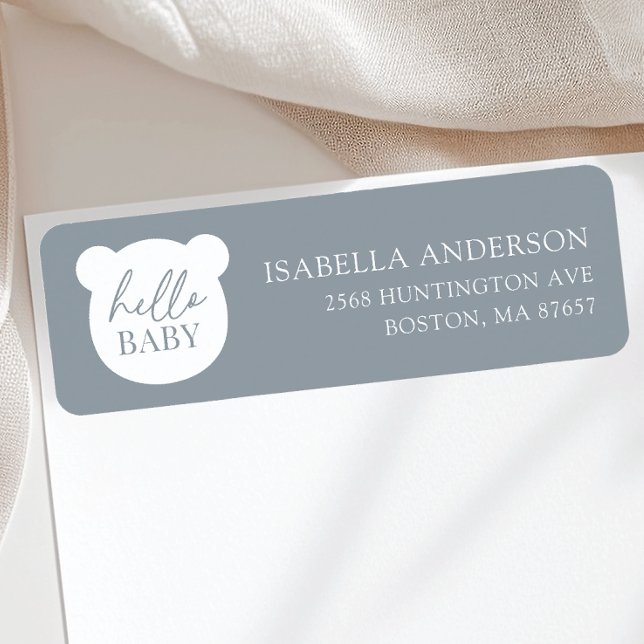Hello Baby Bear Baby Shower Address (Creator Uploaded)