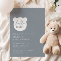 Hello Baby Bear Baby Shower