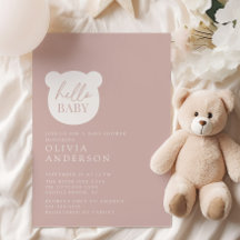 Hello Baby Bear Baby Shower