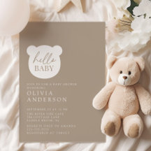 Hello Baby Bear Baby Shower