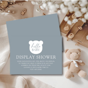 Hello Baby Bear Display Shower Enclosure Card