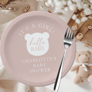 Hello Baby Bear It's a Boy Paper Plate