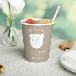 Hello Baby Bear Paper cup