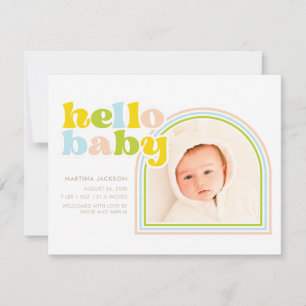 Hello Baby Birth Announcement Photo Card